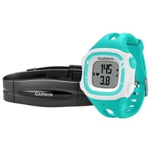 Garmin Forerunner 15 GPS running watch w/ heart rate strap- Aqua (EUC)